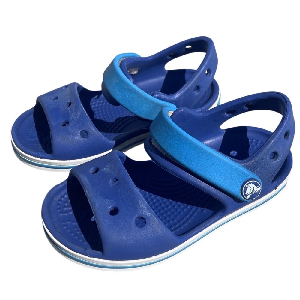 Crocs Crocband Sandals Kids Toddler Cerulean Blue Ocean Size C7 Waterproof Beach